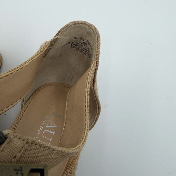 Ralph Lauren Kelcie Wedge Sandal Beige Espadrilles Vacation Resortwear Coastal 6 - Picture 2 of 7